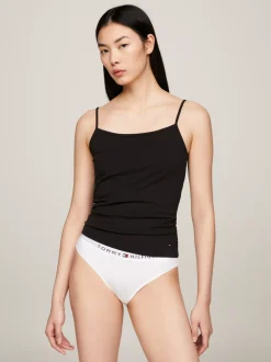 Stroje Domowe*Tommy Hilfiger Zestaw 2 Topów Na Ramiączkach Z Flagą BLACK/MISTY BLUSH