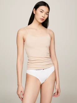 Stroje Domowe*Tommy Hilfiger Zestaw 2 Topów Na Ramiączkach Z Flagą BLACK/MISTY BLUSH