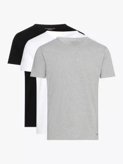 Stroje Domowe|Multipacks*Tommy Hilfiger Zestaw 3 T-shirtów Premium Essential BLACK/WHITE/GREY HEATHER