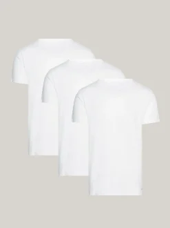 Stroje Domowe|Multipacks*Tommy Hilfiger Zestaw 3 T-shirtów Z Dekoltem W Kształcie Litery V WHITE/WHITE/WHITE