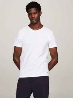 Stroje Domowe|Multipacks*Tommy Hilfiger Zestaw 3 T-shirtów Z Dekoltem W Kształcie Litery V BLACK/WHITE/GREY HEATHER