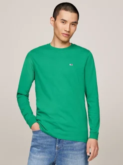 T-Shirty*Tommy Hilfiger Zestaw 2 T-shirtów Z Długim Rękawem GREEN MALACHITE / WHITE