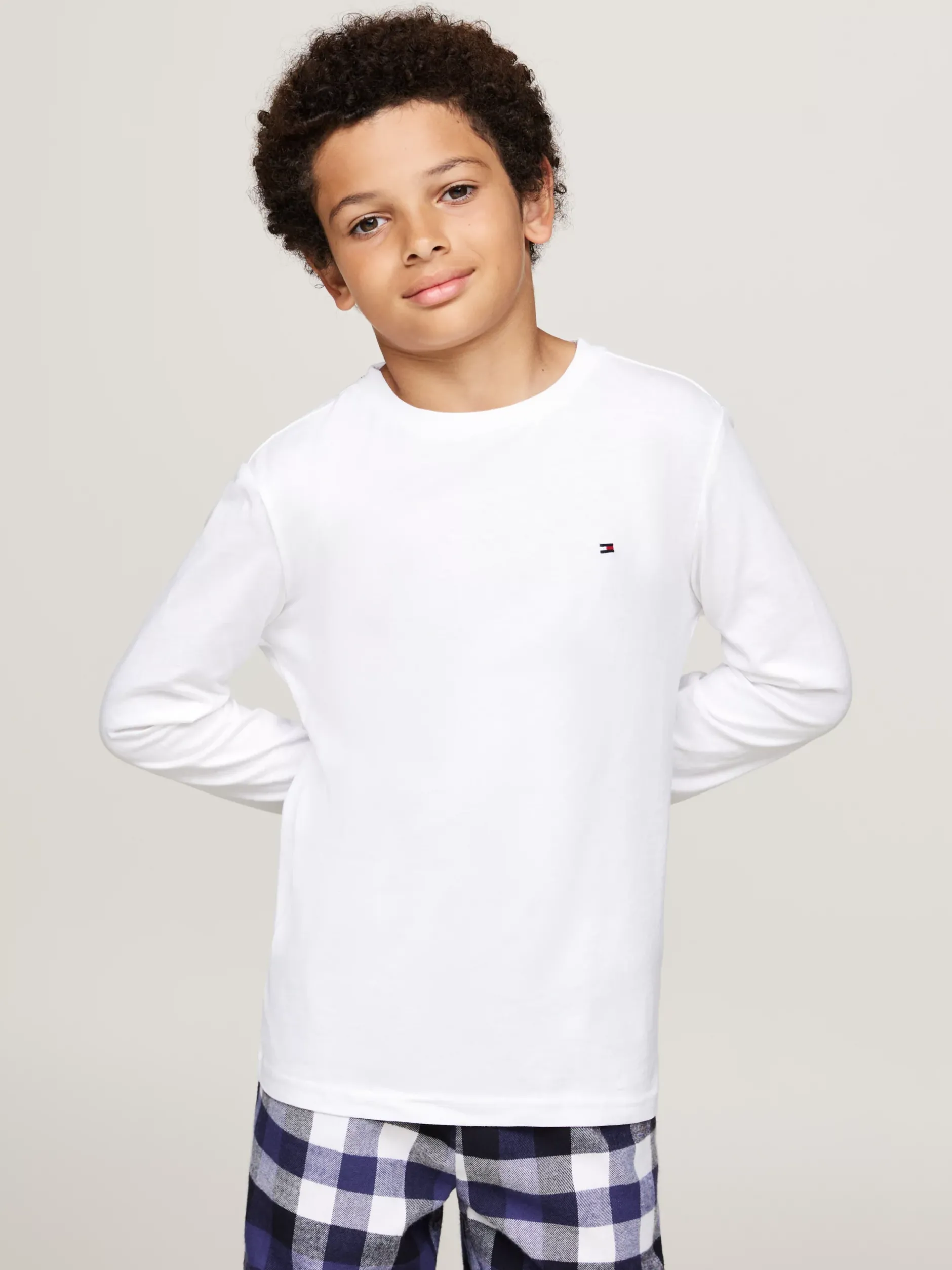 T-Shirty I Koszulki Polo|Underwear & Socks*Tommy Hilfiger Zestaw 2 T-shirtów Z Długim Rękawem I Flagą DESERT SKY/WHITE
