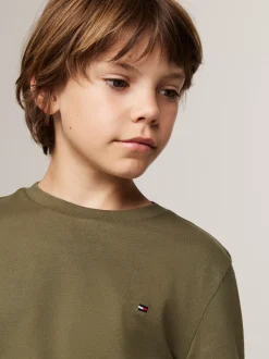 Underwear & Socks*Tommy Hilfiger Zestaw 2 T-shirtów Z Długim Rękawem I Flagą DEEP INDIGO/UTILITY OLIVE