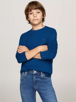 Underwear & Socks*Tommy Hilfiger Zestaw 2 T-shirtów Z Długim Rękawem I Flagą DEEP INDIGO/UTILITY OLIVE