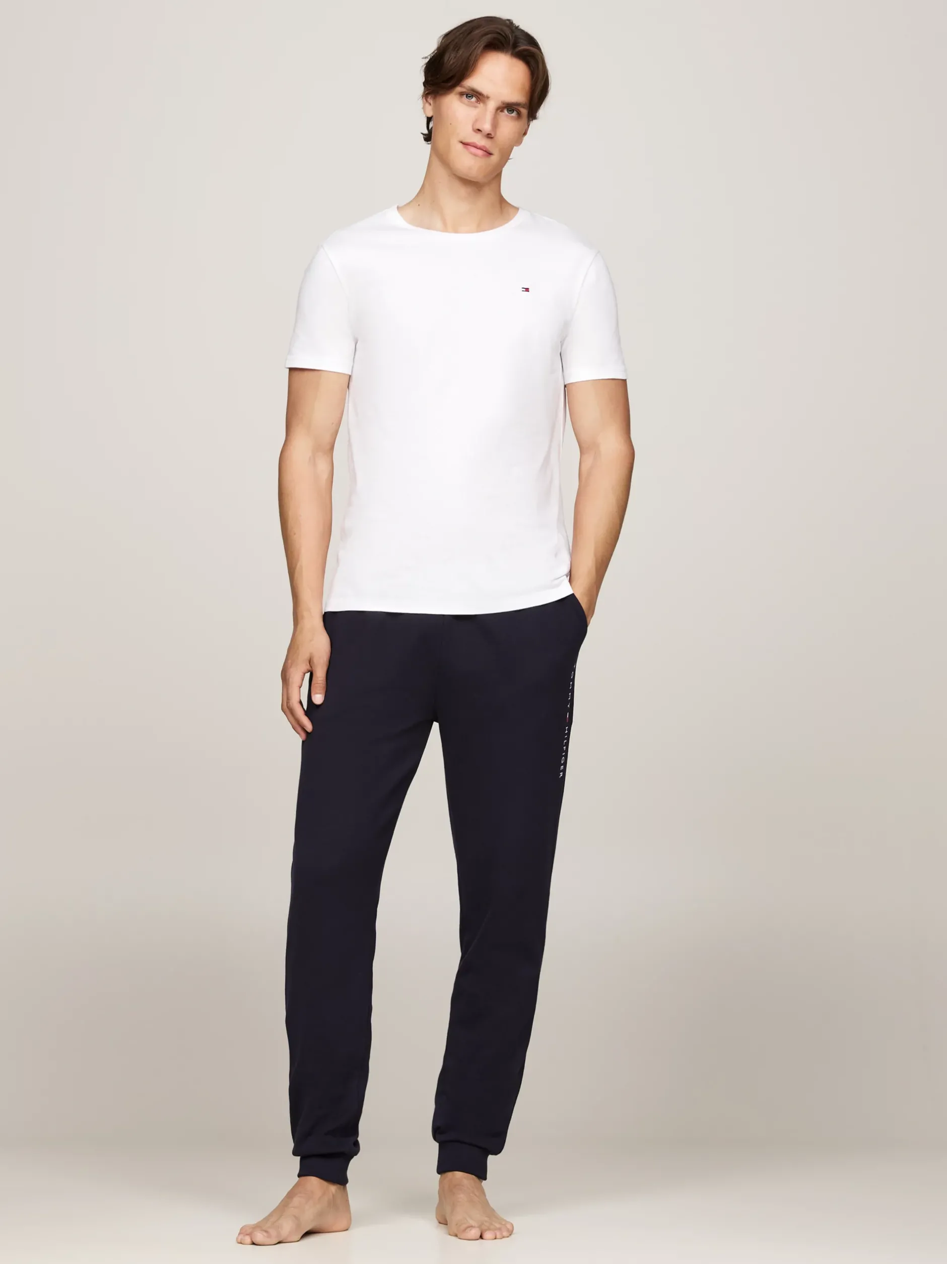 Stroje Domowe*Tommy Hilfiger Zestaw 3 T-shirtów Z Okrągłym Dekoltem WHITE/WHITE/WHITE