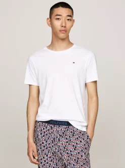 Stroje Domowe*Tommy Hilfiger Zestaw 3 T-shirtów Z Okrągłym Dekoltem WHITE/VESSEL BLUE/DES SKY