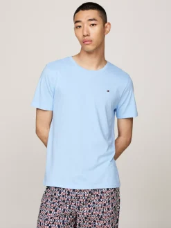 Stroje Domowe*Tommy Hilfiger Zestaw 3 T-shirtów Z Okrągłym Dekoltem WHITE/VESSEL BLUE/DES SKY