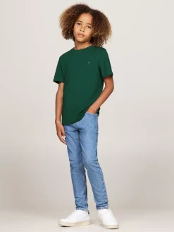 Underwear & Socks*Tommy Hilfiger Zestaw 2 T-shirtów Z Wyhaftowaną Flagą ORNAMENTAL GREEN/MINTY ESSENCE