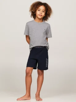 Underwear & Socks|T-Shirty I Koszulki Polo*Tommy Hilfiger Zestaw 2 T-shirtów Z Wyhaftowaną Flagą MEDIUM GREY HT/BLACK
