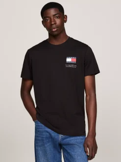 T-Shirty*Tommy Hilfiger Zestaw 2 Wąskich T-shirtów Z Flagą Tommy Jeans GREEN MALACHITE / BLACK