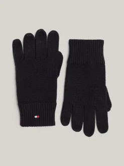 Czapki I Szaliki*Tommy Hilfiger Zestaw: Czapka Beanie I Rękawiczki Z Kaszmirem BLACK