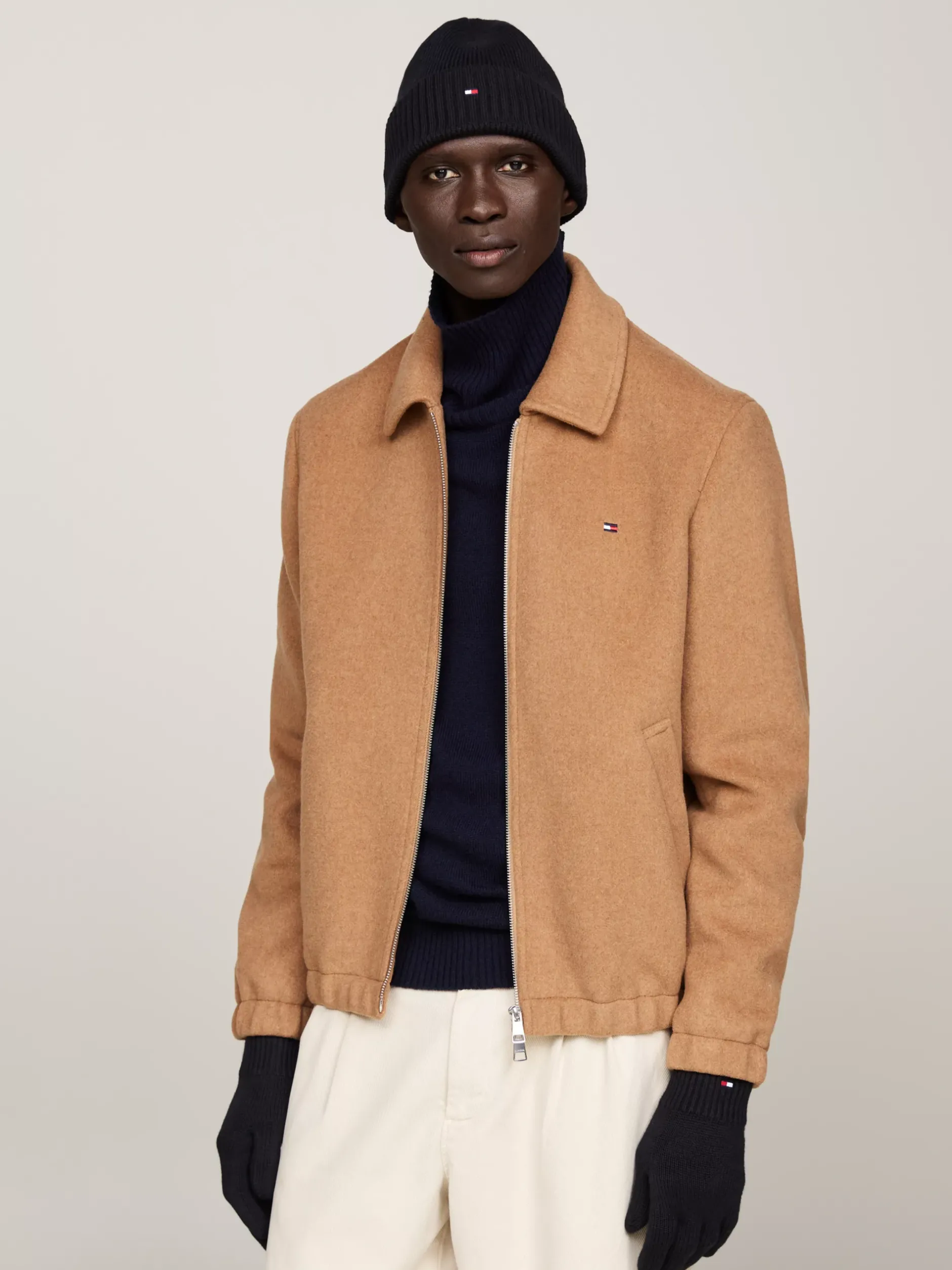 Czapki I Szaliki*Tommy Hilfiger Zestaw: Czapka Beanie I Rękawiczki Z Kaszmirem BLACK