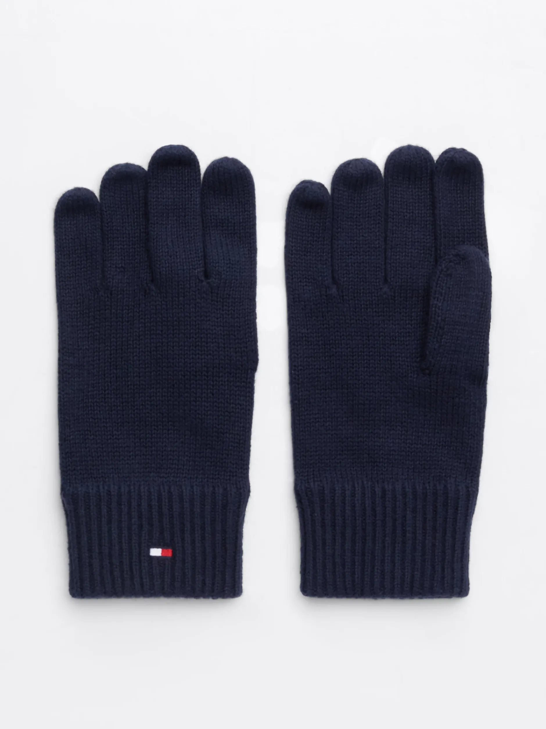Czapki I Szaliki*Tommy Hilfiger Zestaw: Czapka Beanie I Rękawiczki Z Kaszmirem SPACE BLUE