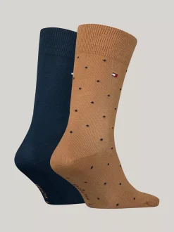 Skarpetki*Tommy Hilfiger Zestaw Dwóch Par Skarpetek Classics W Groszki KHAKI
