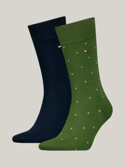 Skarpetki*Tommy Hilfiger Zestaw Dwóch Par Skarpetek Classics W Groszki GREEN/WHITE