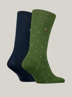 Skarpetki*Tommy Hilfiger Zestaw Dwóch Par Skarpetek Classics W Groszki GREEN/WHITE