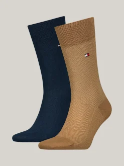 Skarpetki*Tommy Hilfiger Zestaw Dwóch Par Skarpetek Classics W Jodełkę KHAKI