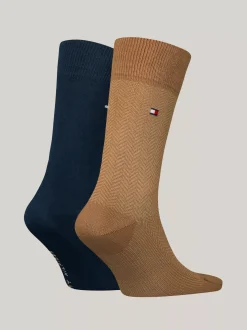 Skarpetki*Tommy Hilfiger Zestaw Dwóch Par Skarpetek Classics W Jodełkę KHAKI