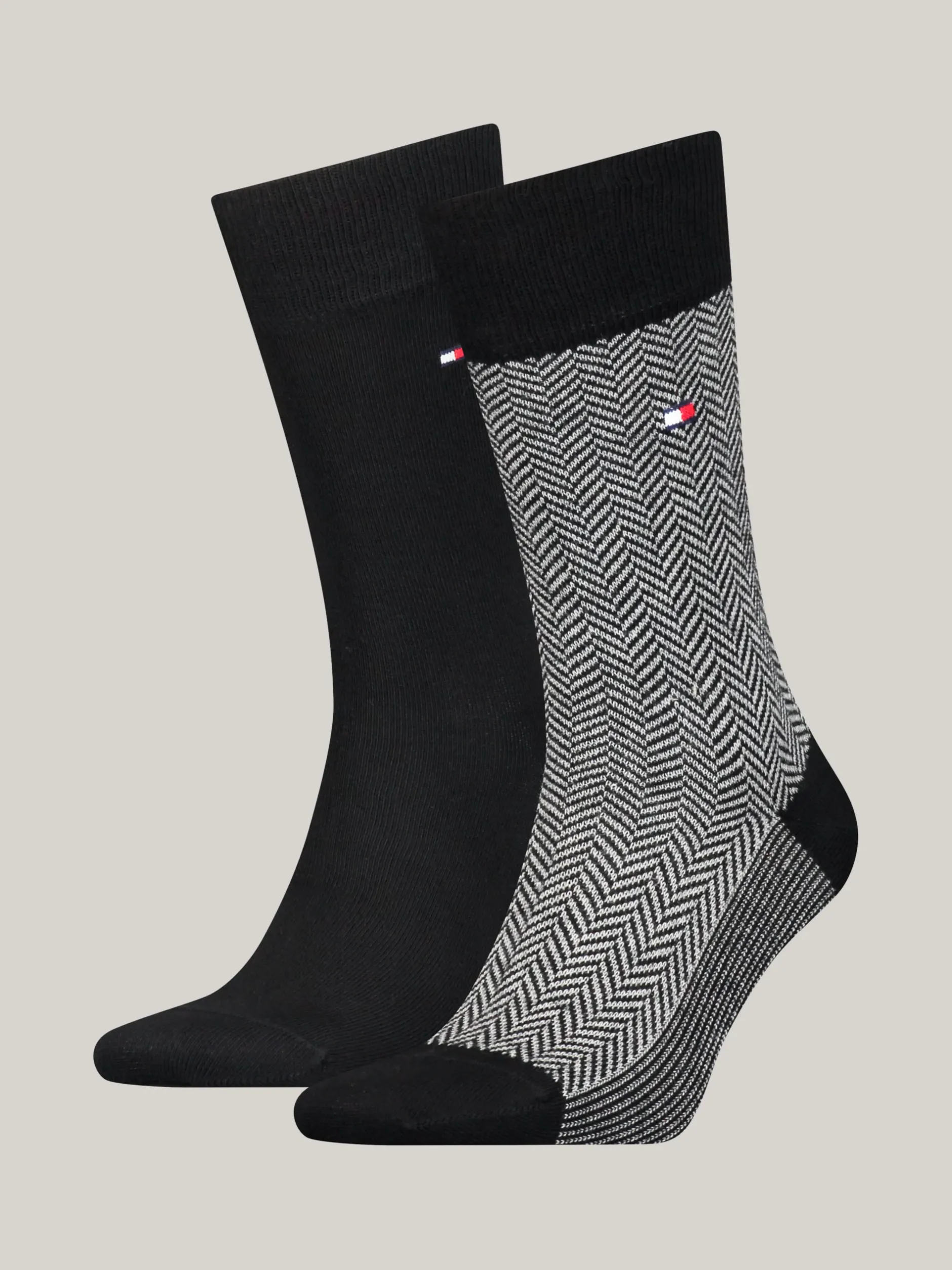 Skarpetki*Tommy Hilfiger Zestaw Dwóch Par Skarpetek Classics W Jodełkę BLACK