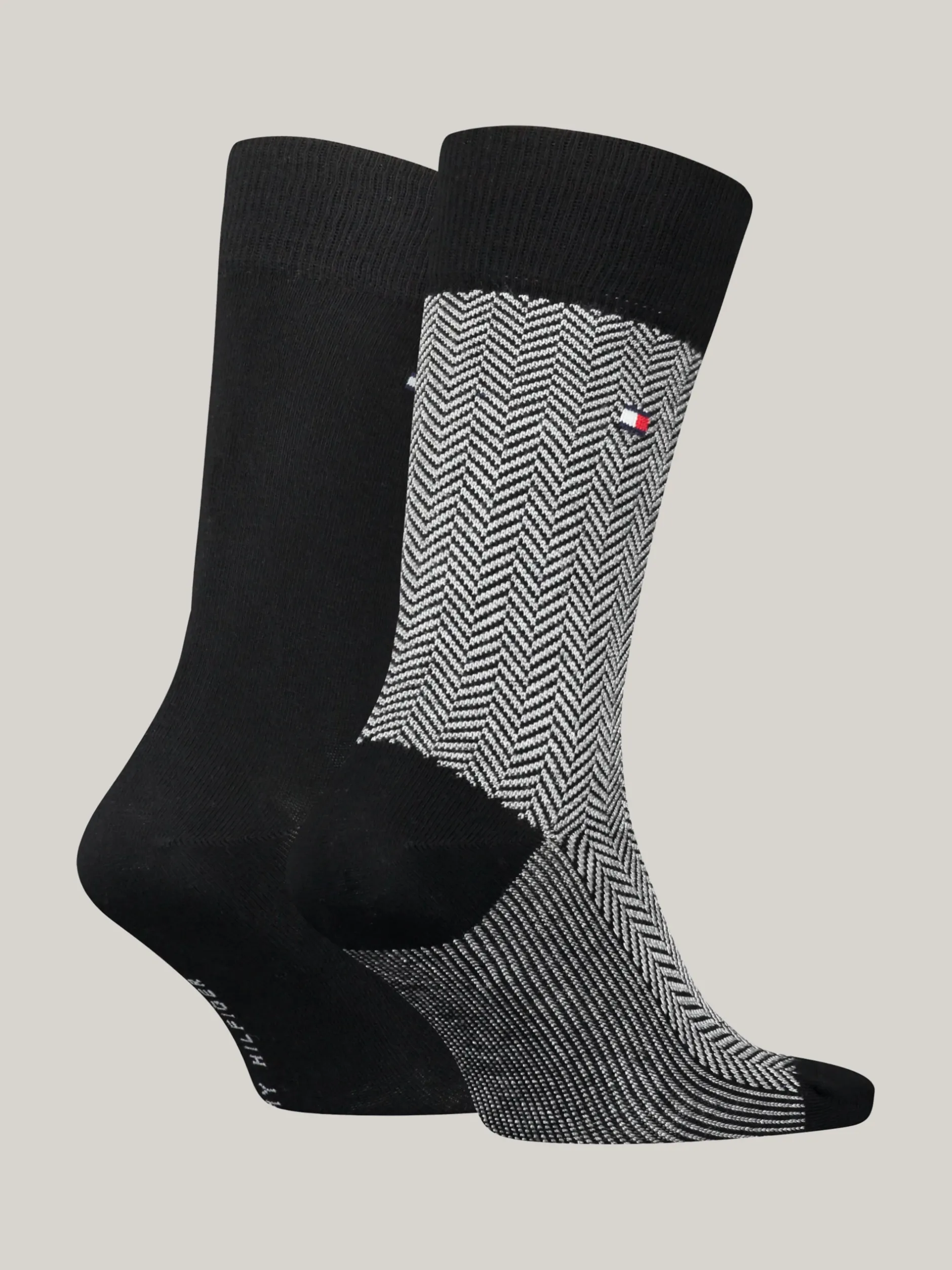 Skarpetki*Tommy Hilfiger Zestaw Dwóch Par Skarpetek Classics W Jodełkę BLACK