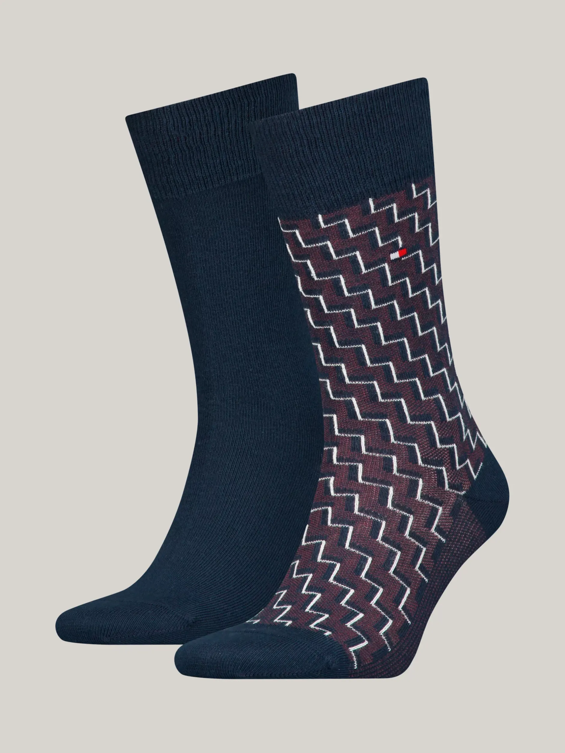 Skarpetki*Tommy Hilfiger Zestaw Dwóch Par Skarpetek Classics NAVY / RED