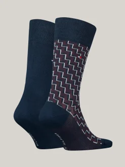 Skarpetki*Tommy Hilfiger Zestaw Dwóch Par Skarpetek Classics NAVY / RED