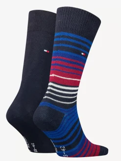 Skarpetki*Tommy Hilfiger Zestaw Dwóch Par Skarpetek Classics W Paski BLUE COMBO