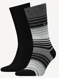 Skarpetki*Tommy Hilfiger Zestaw Dwóch Par Skarpetek Classics W Paski BLACK COMBO