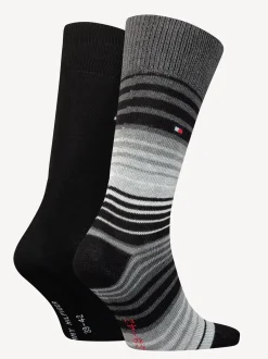 Skarpetki*Tommy Hilfiger Zestaw Dwóch Par Skarpetek Classics W Paski BLACK COMBO