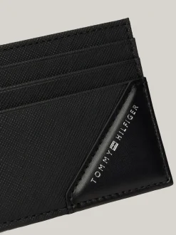 Portfele & Breloczki Do Kluczy*Tommy Hilfiger Zestaw Dwóch Skórzanych Etui Na Karty BLACK