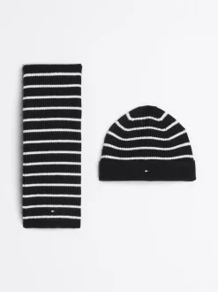 Dziewczynki|Chłopcy*Tommy Hilfiger Zestaw Na Prezent Z Czapką Beanie I Szalikiem DESERT SKY