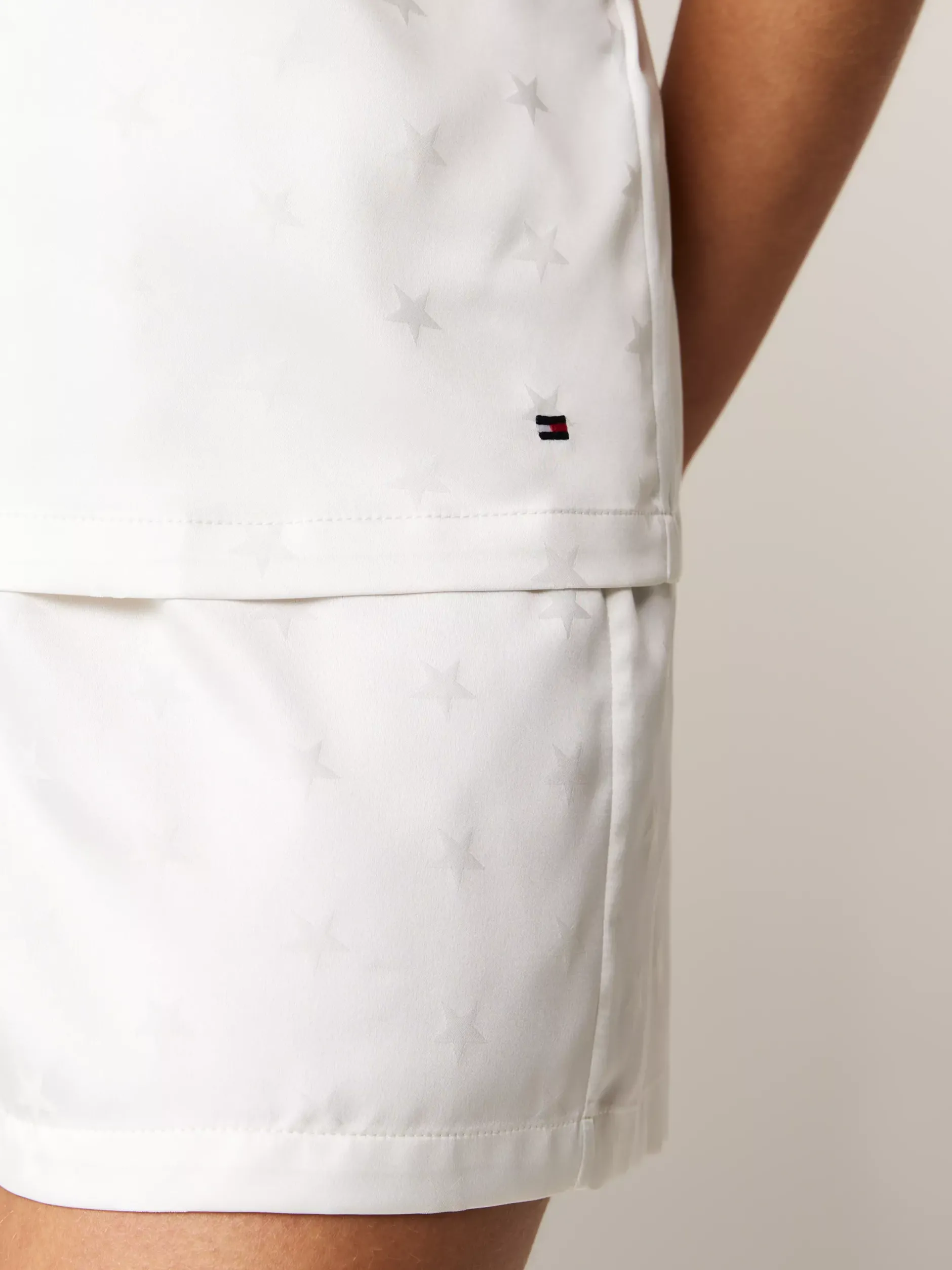 Piżamy & Odziez Nocna*Tommy Hilfiger Zestaw Podarunkowy Z Satynową Piżamą I Maską IVORY