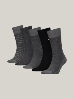 Skarpetki*Tommy Hilfiger Zestaw Upominkowy 5 Par Skarpetek DARK GREY MELANGE
