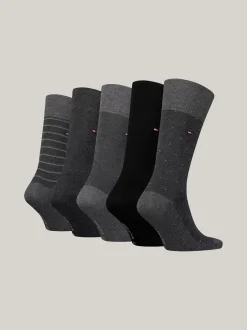 Skarpetki*Tommy Hilfiger Zestaw Upominkowy 5 Par Skarpetek DARK GREY MELANGE