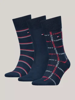 Skarpetki*Tommy Hilfiger Zestaw Upominkowy 3 Par Skarpetek NAVY