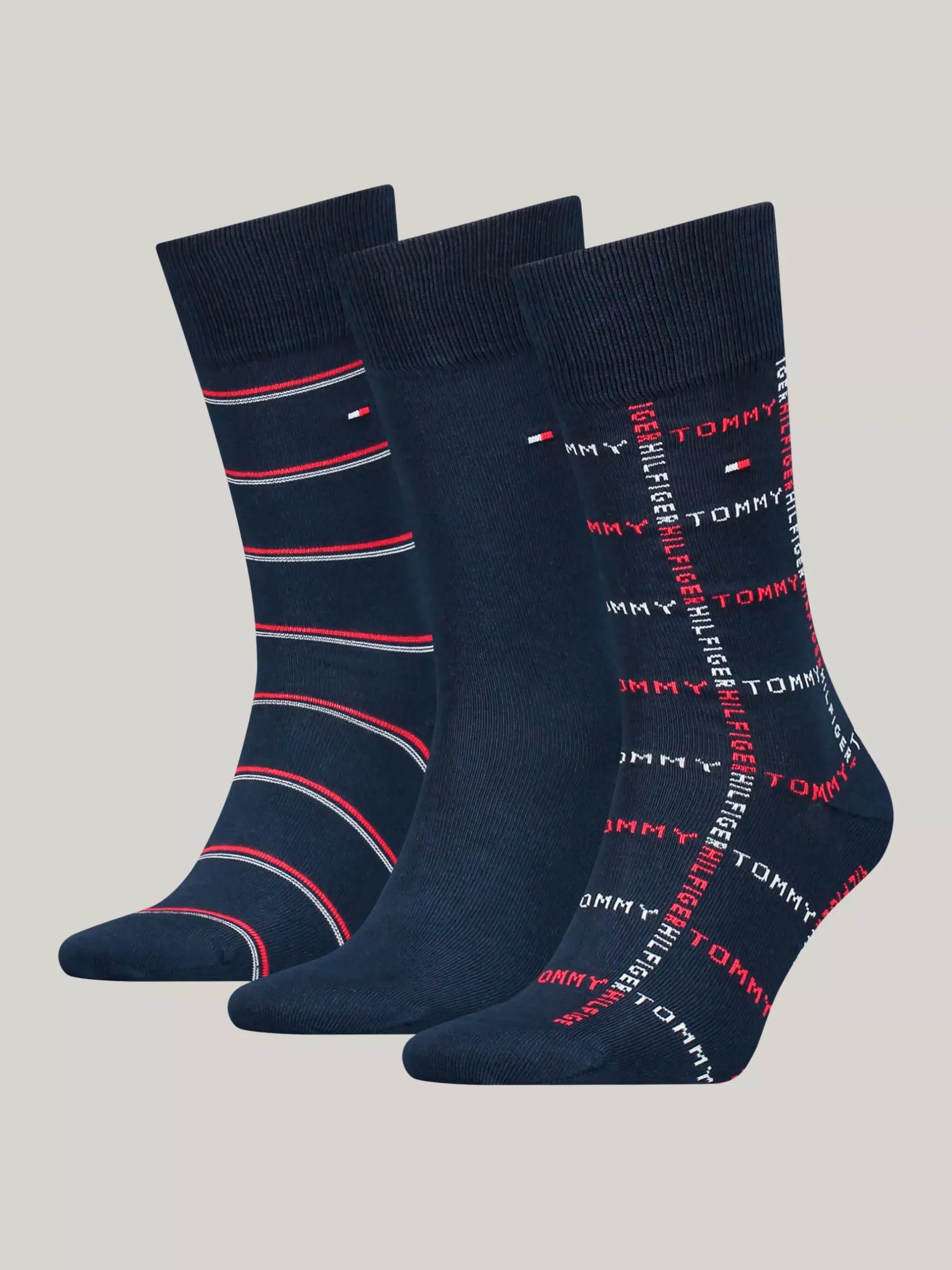 Skarpetki*Tommy Hilfiger Zestaw Upominkowy 3 Par Skarpetek NAVY
