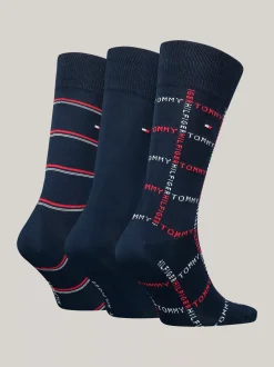 Skarpetki*Tommy Hilfiger Zestaw Upominkowy 3 Par Skarpetek NAVY