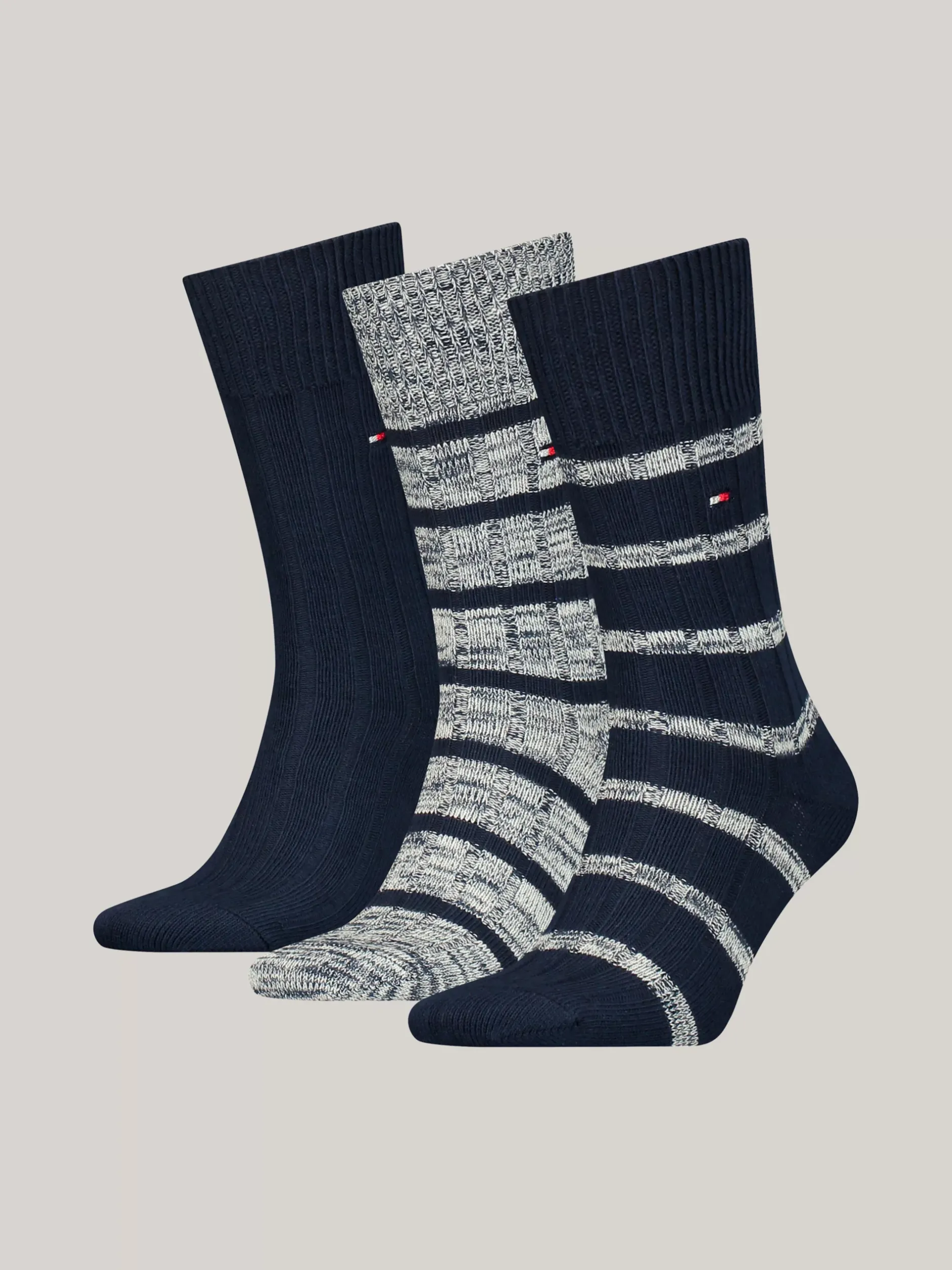 Skarpetki*Tommy Hilfiger Zestaw Upominkowy 3 Par Skarpetek NAVY / RED