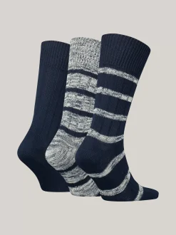 Skarpetki*Tommy Hilfiger Zestaw Upominkowy 3 Par Skarpetek NAVY / RED