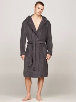 Stroje Domowe*Tommy Hilfiger Zestaw Upominkowy Z Szlafrokiem Hilfiger Monotype DARK ASH