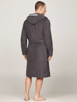 Stroje Domowe*Tommy Hilfiger Zestaw Upominkowy Z Szlafrokiem Hilfiger Monotype DARK ASH