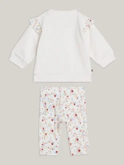 Dziewczynki|Chłopcy*Tommy Hilfiger Zestaw Z Bluzą I Joggerami Z Motywem Kwiatowym ANCIENT WHITE FLOWER ALLOVER