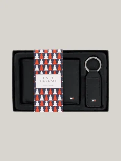 Portfele & Breloczki Do Kluczy*Tommy Hilfiger Zestaw Z Portfelem I Brelokiem Do Kluczy BLACK