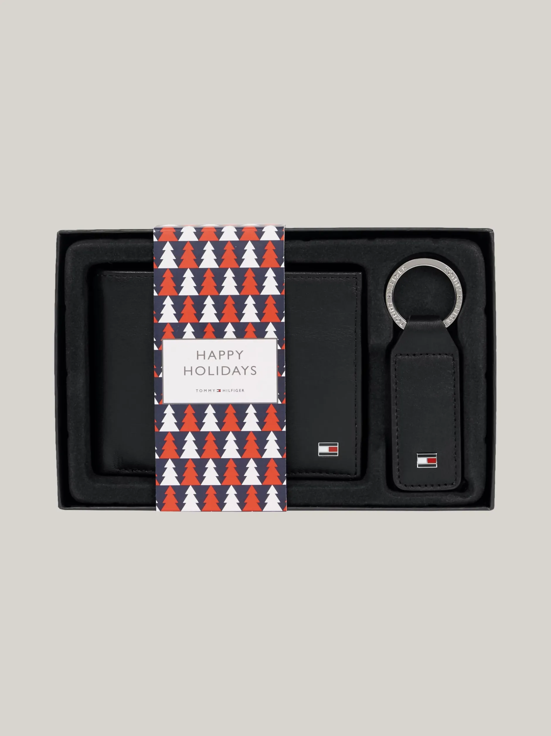 Portfele & Breloczki Do Kluczy*Tommy Hilfiger Zestaw Z Portfelem I Brelokiem Do Kluczy BLACK