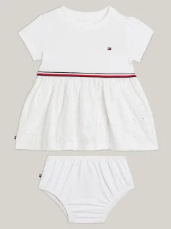 Dziewczynki|Chłopcy*Tommy Hilfiger Zestaw Z Sukienką I Szortami WHITE