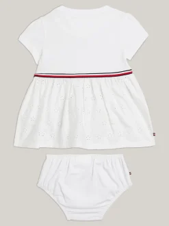 Dziewczynki|Chłopcy*Tommy Hilfiger Zestaw Z Sukienką I Szortami WHITE