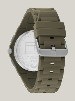 Zegarki*Tommy Hilfiger Zielony Zegarek Z Silikonowym Paskiem GREEN