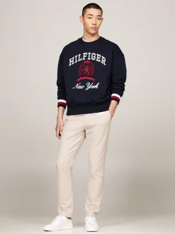 Spodnie*Tommy Hilfiger Zwężane Chinosy Z Bawełnianej Gabardyny CLASSIC BEIGE