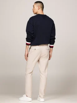 Spodnie*Tommy Hilfiger Zwężane Chinosy Z Bawełnianej Gabardyny CLASSIC BEIGE